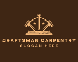 Woodworking Carpentry Builder logo design