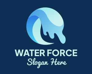 Blue Hydro Ocean Wave logo