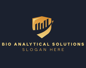 Finance  Growth Analytics Shield logo design