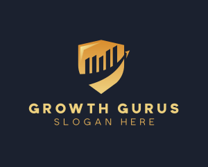 Finance  Growth Analytics Shield logo design