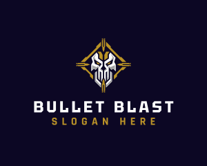 Bullet Skull Target logo design