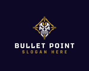 Bullet Skull Target logo design