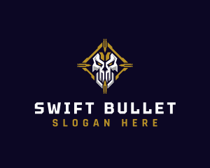 Bullet Skull Target logo design