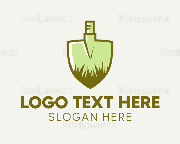 Shovel Grass Landscaping Logo