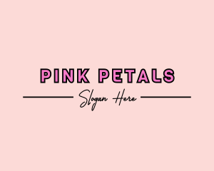 Pink Beauty Wordmark logo design