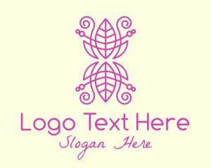 Pink Leaf Decoration  logo