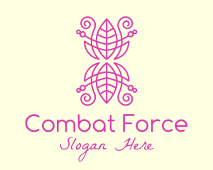 Pink Leaf Decoration  Logo
