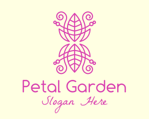 Pink Leaf Decoration  logo design