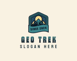 Hiking Mountain Summit logo design