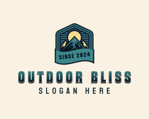 Hiking Mountain Summit logo design