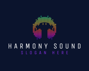 Music Sound Headphone logo design