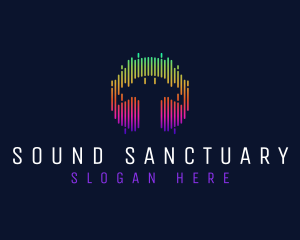 Music Sound Headphone logo design