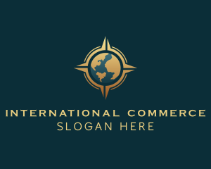 International Globe Compass logo design