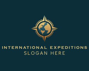 International Globe Compass logo design