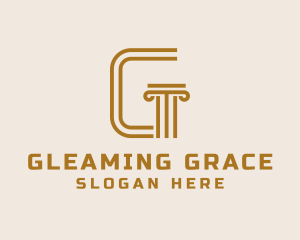 Elegant Pillar Letter G logo design