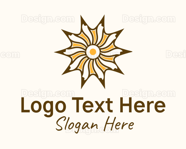 Psychedelic Sun Decoration Logo