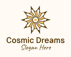 Psychedelic Sun Decoration logo design