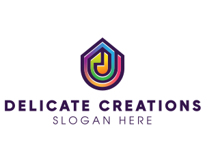 Corlorful Gradient Stained Glass logo design