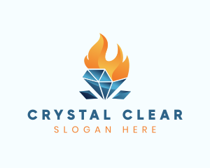 Crystal Flame Jewelry  logo design