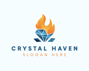 Crystal Flame Jewelry  logo design