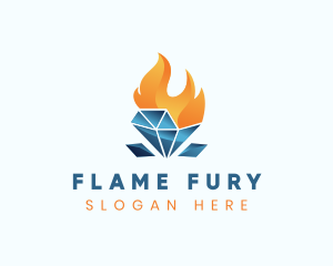 Crystal Flame Jewelry  logo design