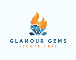 Crystal Flame Jewelry  logo design