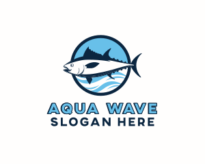 Ocean Tuna Fish logo design