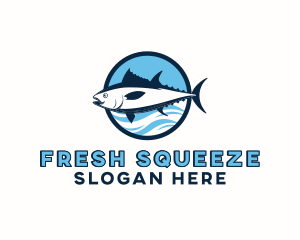 Ocean Tuna Fish logo design