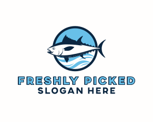 Ocean Tuna Fish logo design