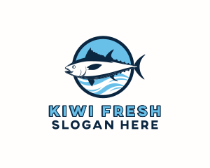 Ocean Tuna Fish logo design