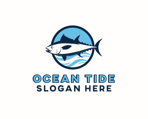 Ocean Tuna Fish logo design