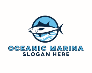 Ocean Tuna Fish logo design