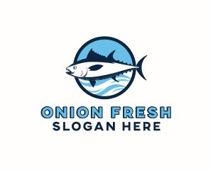 Ocean Tuna Fish logo design