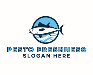 Ocean Tuna Fish logo design