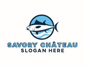 Ocean Tuna Fish logo design