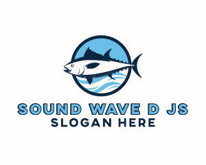 Ocean Tuna Fish logo design