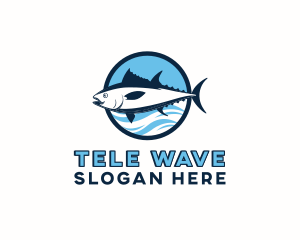 Ocean Tuna Fish logo design