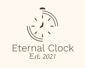 Minimalist Stopwatch Time logo