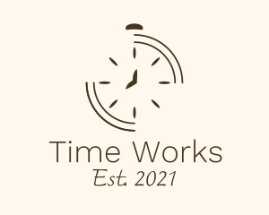 Minimalist Stopwatch Time logo