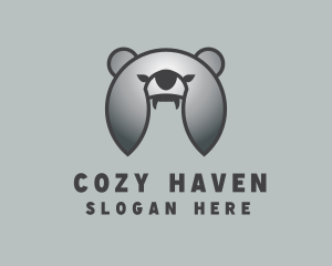 Silver Helmet Bear Logo