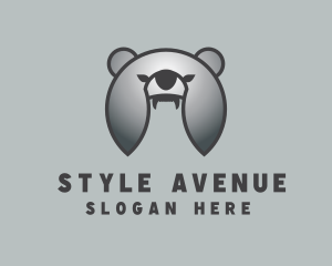 Silver Helmet Bear Logo