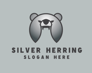 Silver Helmet Bear logo design