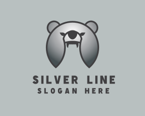 Silver Helmet Bear logo design