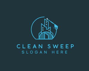 Clean Building Pressure Washer logo design