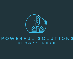 Clean Building Pressure Washer logo design