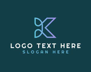 Digital Technology Business Letter K logo