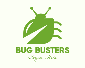 Green Leaf Bug logo design