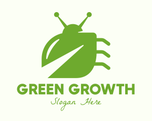 Green Leaf Bug logo design