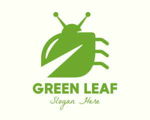 Green Leaf Bug logo design