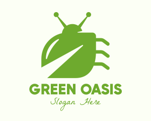 Green Leaf Bug logo design